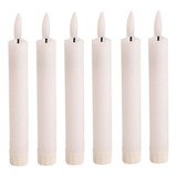 6x Velas De Pilar Led Velas Cónicas Parpadeantes Para