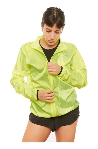 Campera Ciclismo Rompevientos Salpa Ultralight Fluo - Muvin 