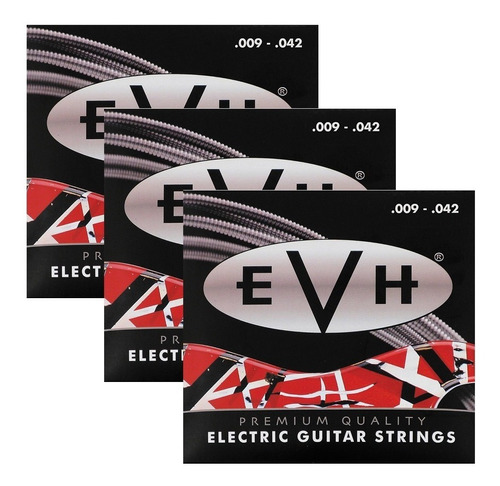 Evh 942 Cuerdas Para Guitarra 3 Pk Eddie Van Halen 09-42