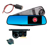 Espejo Retrovisor Dvr Personalizado Sensor De Reversa Fiat