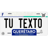 Placas Para Auto Personalizadas Queretaro