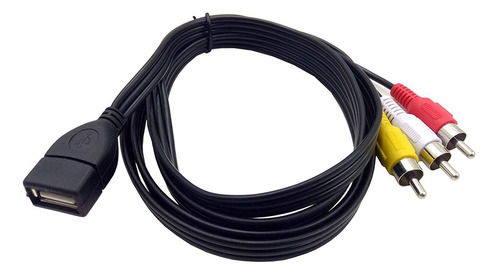 Cable Usb 2.0 Hembra A 3rca Macho Jack Splitter Av