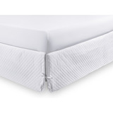 Saia Cama Box Casal Queen Soft Branco/palha Matelada 