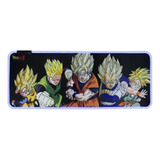 Dragon Ball Z Mouse Pad Gamer Con Luz Led Tapete Original