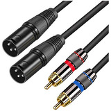 Cable Dual Rca Macho A Xlr Macho De 5 Pies, Cable Rca A Xlr,