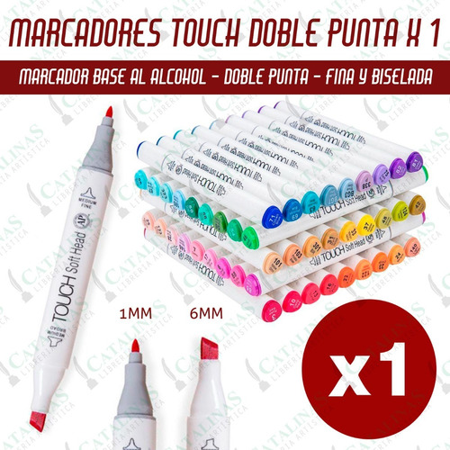 Marcadores Touch Soft Doble Punta X Unidad Microcentro