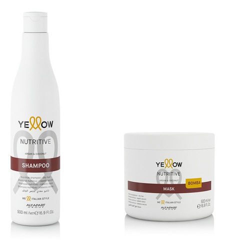 Kit Shampoo E Máscara Hidratação Yellow Alfaparf 500ml