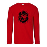 Camiseta Fire And Blood Manga Larga Camibuso Sueter