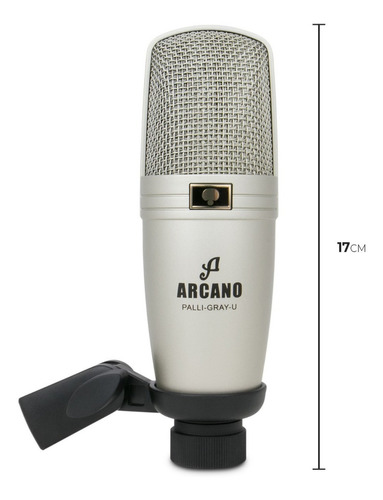 Microfone Arcano Palli-gray-u Condensador Unidirecional