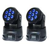 2pc Luces Cabeza Movil Dmx Robotica  7×12w Rgbw Luz Dj Disco