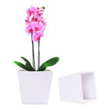 Vaso De Plantas Artificial Decorativo Branco Pequeno 12,5x12