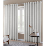 Cortina Blackout Pvc Com Tecido Voil Xadrez 1,80 X 2,80 Cor Branco