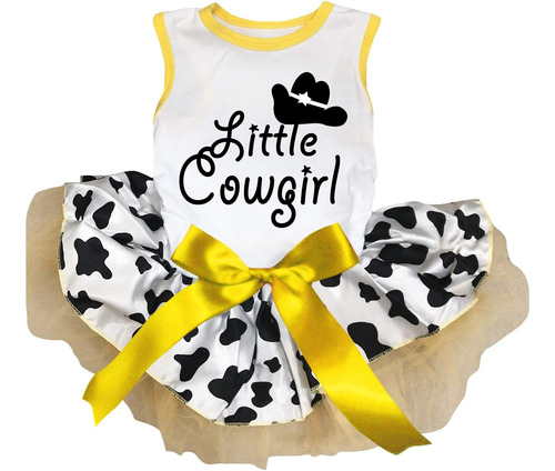 Petitebella Little Cowgirl Cachorro Perro Vestido Mediano)