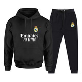 Conjunto Real Madrid Blusa Canguru E Calça Jogger 