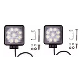 X2 Luces Foco Neblinero Led 27w 4x4 Auto Caminon Cuadrado