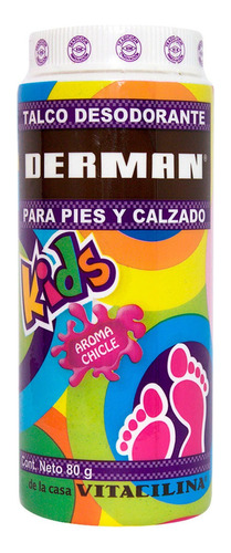 Talco Para Pies Infantil Derman Kids 80g