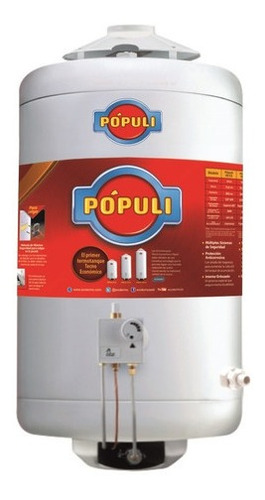 Termotanque Gas Natural 45 Lts Ecotermo Populi Conex Sup 