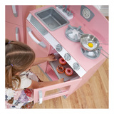 Kidkraft Retro Retro Wooden Play Kitchen Y Refrigerador Jueg