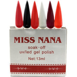 Gel Miss Nana Gama K  Caja Con 6pzs De 13ml