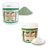 Argila Verde + Branca 300g Máscara E Limpeza Facial Tipo De Pele