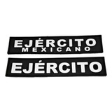 2 Piezas Parche Pvc Ejercito Mexicano Color Negro Chaleco