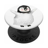 Bonita Acuarela Happy Penguin Pop Socket Popgrip: