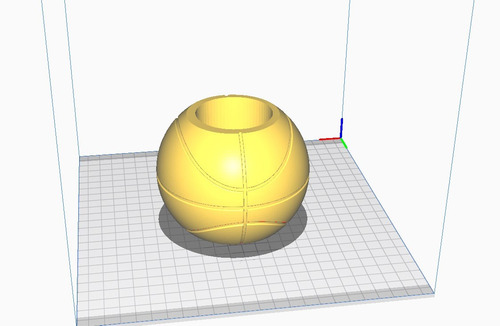 Mate  Pelota De Basquet Archivo Stl Para Impresion 3d 