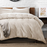 Funda De Duvet Dreamlab [king Size 264x228cm] Color Beige Diseño De La Tela Liso