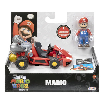 Super Mario Bros. La Pelicula, Mario Kart Racer Con Figura Color Rojo | Envío gratis
