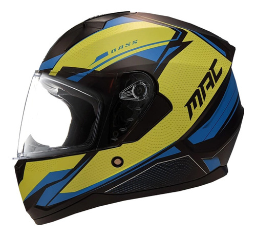 Casco Integral Moto Mac Bass Zepelin Visor Simple Marelli