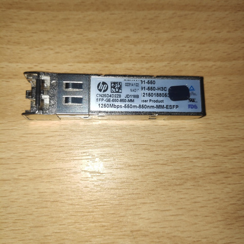 Hp Modulo Mini-gbic Transceiver (jd118b) Sfp-ge-550-850-mm