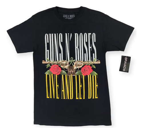 Guns N Roses Live And Let Die Playera 100% Original