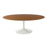 Mesa De Jantar Saarinen Oval 180x100 Cm Freijó Branco