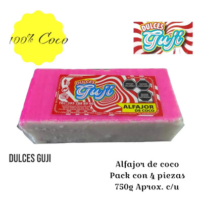 Alfajor De Coco Tradicional Guji (4pzs De 750g C\u002Fu Aprox.) | Meses sin interés