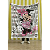 Cobija Frazada Matrimonial Minnie Mouse Paris 160x210cm