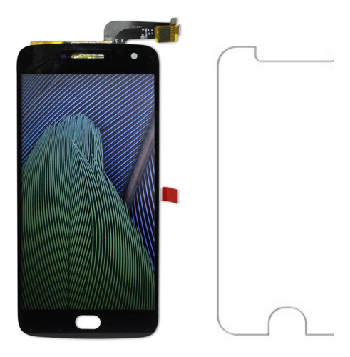 Tela Display Touch Para Moto G5 Plus Xt1683 Preto + Película