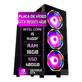 Pc Gamer Fácil Intel I5 11400f 16gb Gtx 1050ti 4gb Ssd 480gb