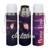 Garrafa Térmica Ana Castela C/ Nome Personalizado Inox 450ml