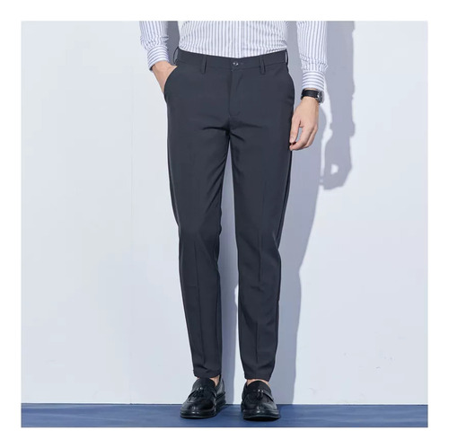 Pantalones Formales Elásticos En L Para Hombre De Corte Ajus