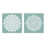 Kit Por 2u Stencils Decorativo Mandala Agra Y Bombay 30x30