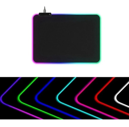 Mouse Pad Gamer K7 Con Luz Rgb Led Antideslizante Alfombrill