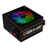 Fuente De Poder Gamdias Kratos M1 600w 80+ Bronce Rgb Negro