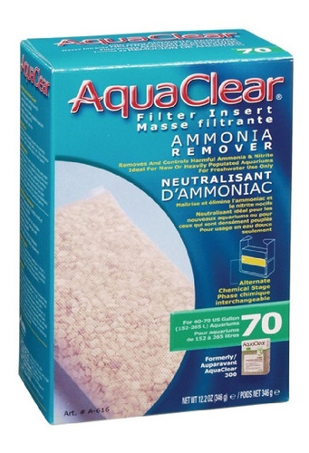 Eliminador De Amoniaco Aquaclear 70 - 346 G