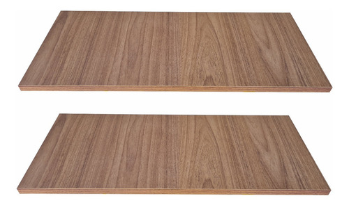 2 Prateleira Reta Mdf 15mm Freijó 150x20cm Suporte Invisível