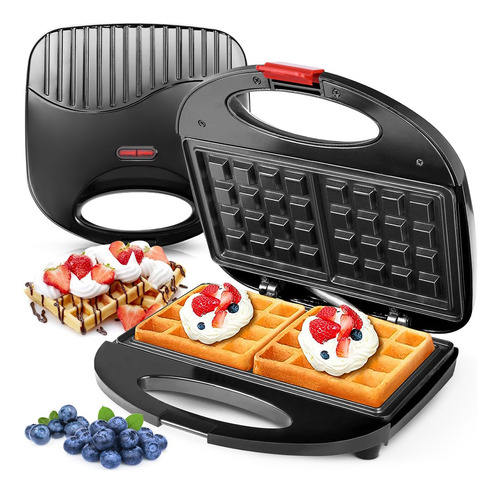 Waflera Máquina Electrica Para Desayuno 2 Waffles Teker