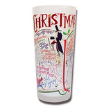 Vaso Navideño Catstudio, 15oz, Vidrio Frosted, Regalo Navida