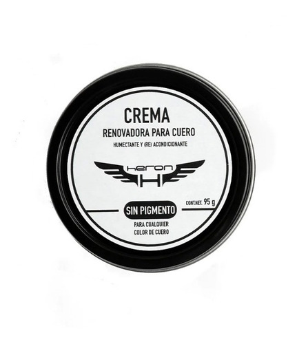 Crema Renovadora Para Cuero Sin Pigmento Marca Heron 95g