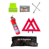 Kit Reglamentario Auto Vtv 6 En 1 Con Llave Cruz Matafuego