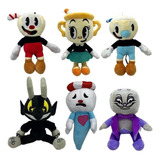 Juguete De Peluche Cuphead Mugman Mecup And Brocup, 6 Unidad