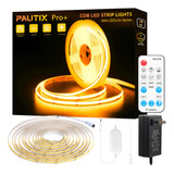 Pautix Cob - Tira De Luz Led De 2000 K, Luz Blanca Calida, 3